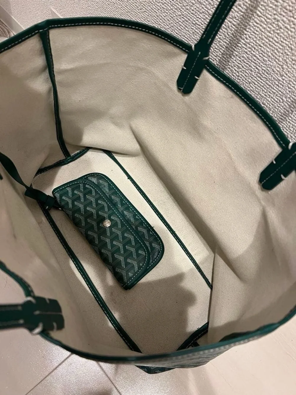 Goyards Goyardine Canvas St. Louis PM Tote